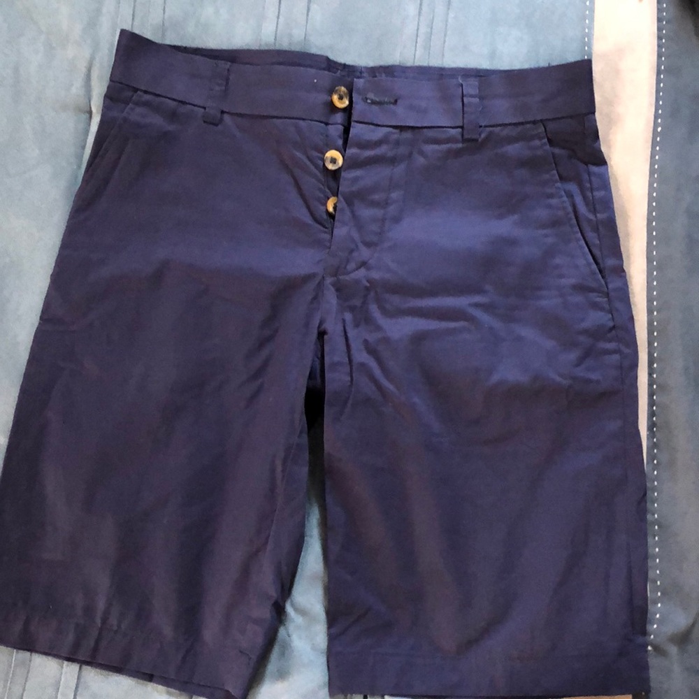 Blue dress shorts